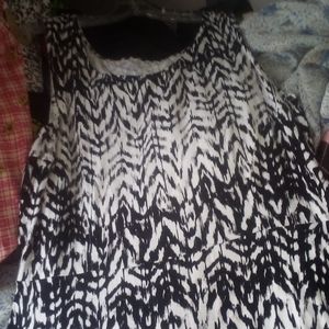 Black and White fit n flare dress